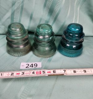 g249- Hemingray glass electrical insulators
