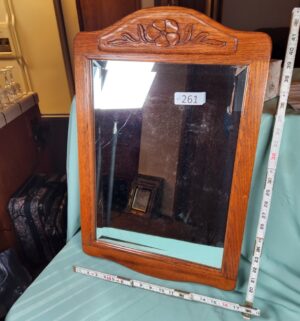 g261- Vintage oak mirror