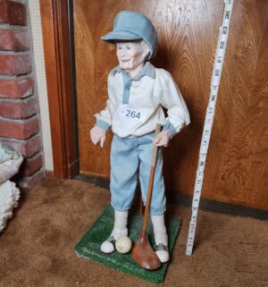 g264- Dutch Harrison golfing old man doll