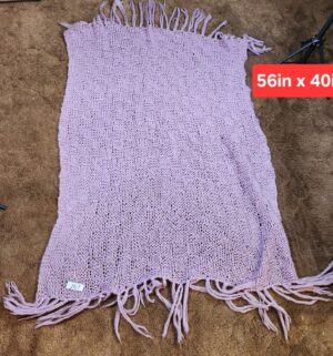 g267- purple knitted homemade blanket