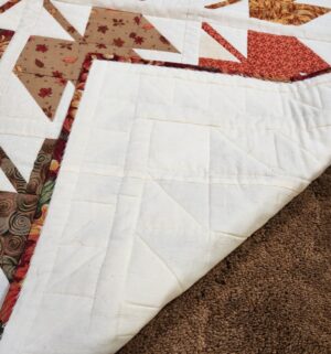 g286- homemade Autumn Leaves quilt - Image 3