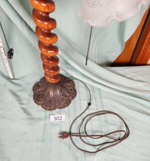 g302- Mid Century Barley Twist Double Lamp - Image 4