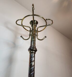 g305- Antique Brass Coat Tree. Stunning Condition - Image 5