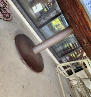 g338- Worthington Industrial Round Metal Bistro Table - Image 3