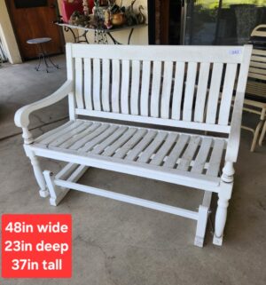 g341- high quality plastic glider bench. Works great