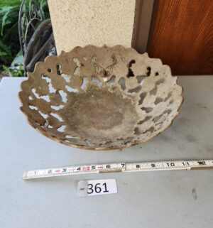 g361- antique brass bowl