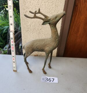 g367- mid-century modern solid brass deer
