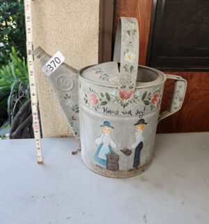 g370- galvanized metal watering can