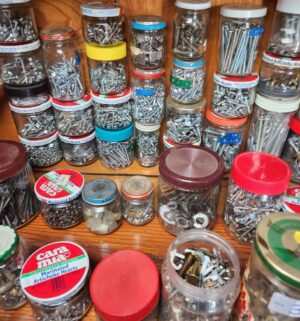 g379- large collection of jars and hardware - Image 3