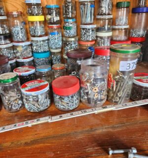 g379- large collection of jars and hardware - Image 4