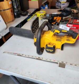 g536- dewalt 20v chainsaw. No battery. Tested w/ ours/works