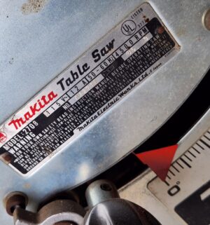 g557- Makita Table Saw Model 2708. No Legs. Tested/works - Image 4