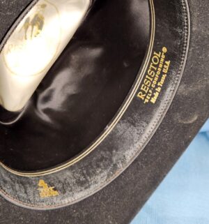 h35- Resistol H4512 Quicksil 049. 007 Black. Size 7-1/8R - Image 4