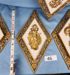 h46- Syroco MCM - Hollywood Regency Wall Plaques - Image 2