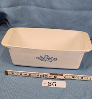 h86- vintage CorningWare P-315 loaf pan Blue Cornflower