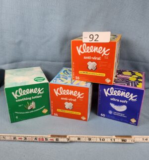 h92- 4 sealed kleenex boxes