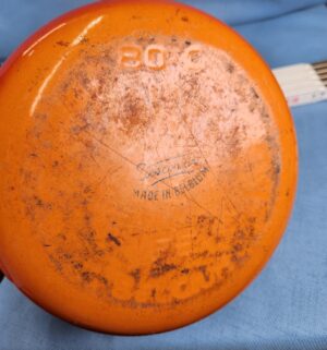 h126- Descoware Flame Orange Enamel Cast Iron Large Sauce Pan - Image 3