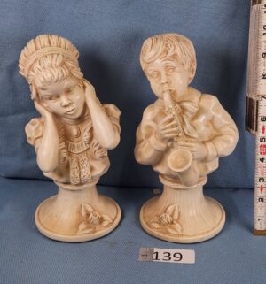 h139- vintage J. Kendrick Universal Statuary busts from 1971
