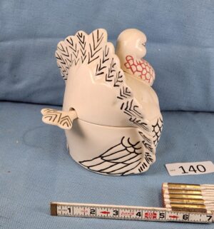 h140- Cermaic Turkey Gravy Boat w/ laddle - Image 3