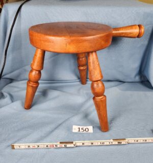 h150- vintage wooden milking stool