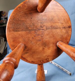 h150- vintage wooden milking stool - Image 3