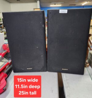 h161- Pair of Sony SS-U6030 Speakers. Tested/works
