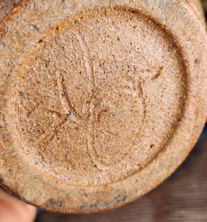 h178- studio pottery pitcher, ?possibly by artist John Fassbinder? - Image 3