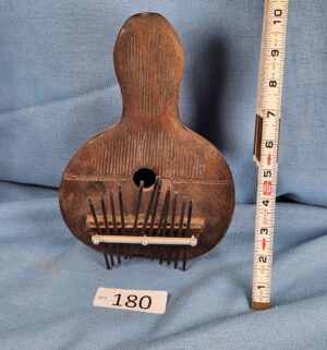 h180- vintage gourd thumb piano, also known as a kalimba or mbira