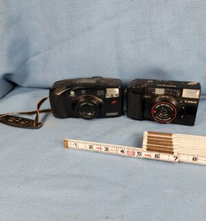 h194- vintage minolta & cannon camera
