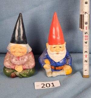 h201- vintage gorham gnome coin banks