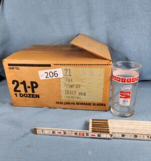 h206- Libbey 1984 Coca Cola Olympic Glasses.