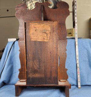 h216- antique oak gingerbread mantel clock - Image 5