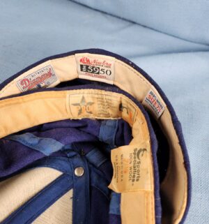 h224- vintage LA dodgers Hats. Diamond, The Pro - Image 3