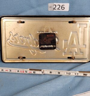 h226- Los Angeles Dodgers collectible license plate clock. - Image 2