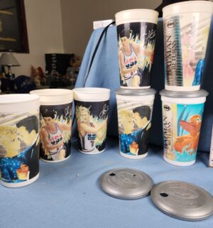h231- Batman Returns, USA Basketball, Dr Pepper, Mountain Dew cups - Image 2