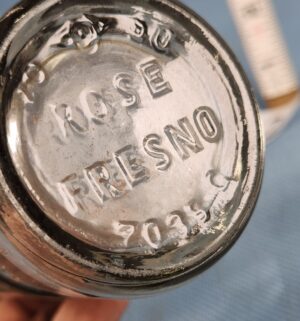 h242- vintage Rose Fresno Bottle - Image 2