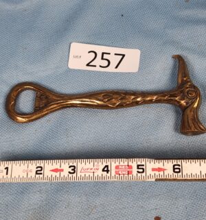 h257- vintage brass hammer bottle opener - Image 1