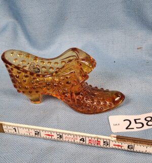 h258- Fenton Hobnail glass slipper - Image 1