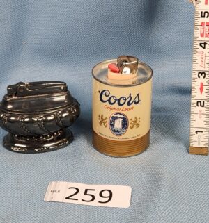 h259- Coors Lighter Holder, Ronson Table Lighter - Image 1