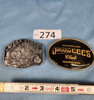 h274- mesa verde, johnny lees club buckles - Image 1
