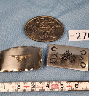 h276- 3 belt buckles - Image 1