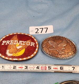 h277- leather buckle and copper eagle buckle - Image 1