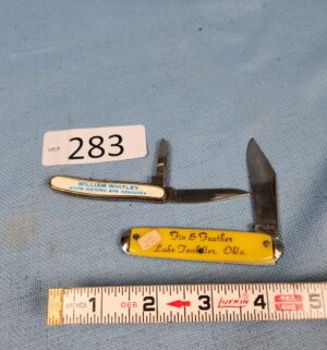 h283- vintage advertising pocket knives - Image 1