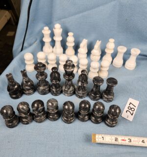 h287- Stone chess pieces - Image 1