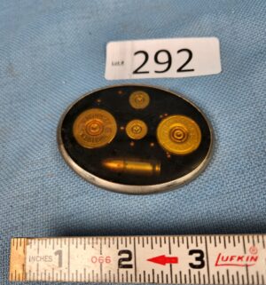 h292- Von West inlaid shell casings buckle - Image 1