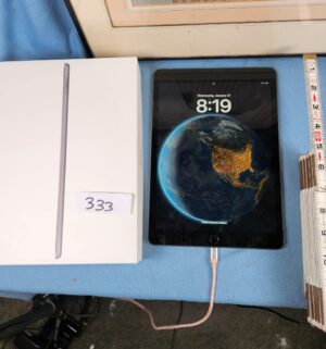 h333- iPad Model A2603 w/ box. 64gb. LOCKED. BUYER BEWARE. NO CODE.