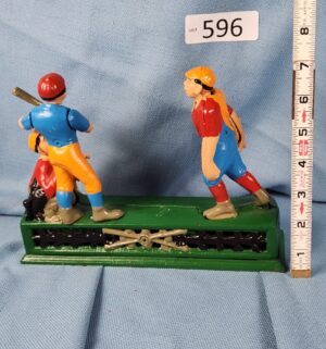 d596- Hometown Battery mechanical baseball coin bank - Image 4