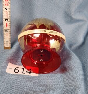 d614- 1960s Red Globe Coin Bank. Silvercrest mobile homes - Image 3