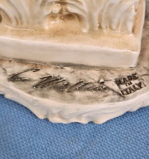d619- SIGNED CARLO MOLLICA ITALY LADY & GENT Capodimonte Victorian Figurines - Image 5