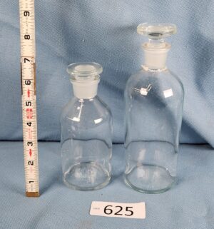 d625- Antique Lab Glass reagent bottles. Tow Co USA. Vitro